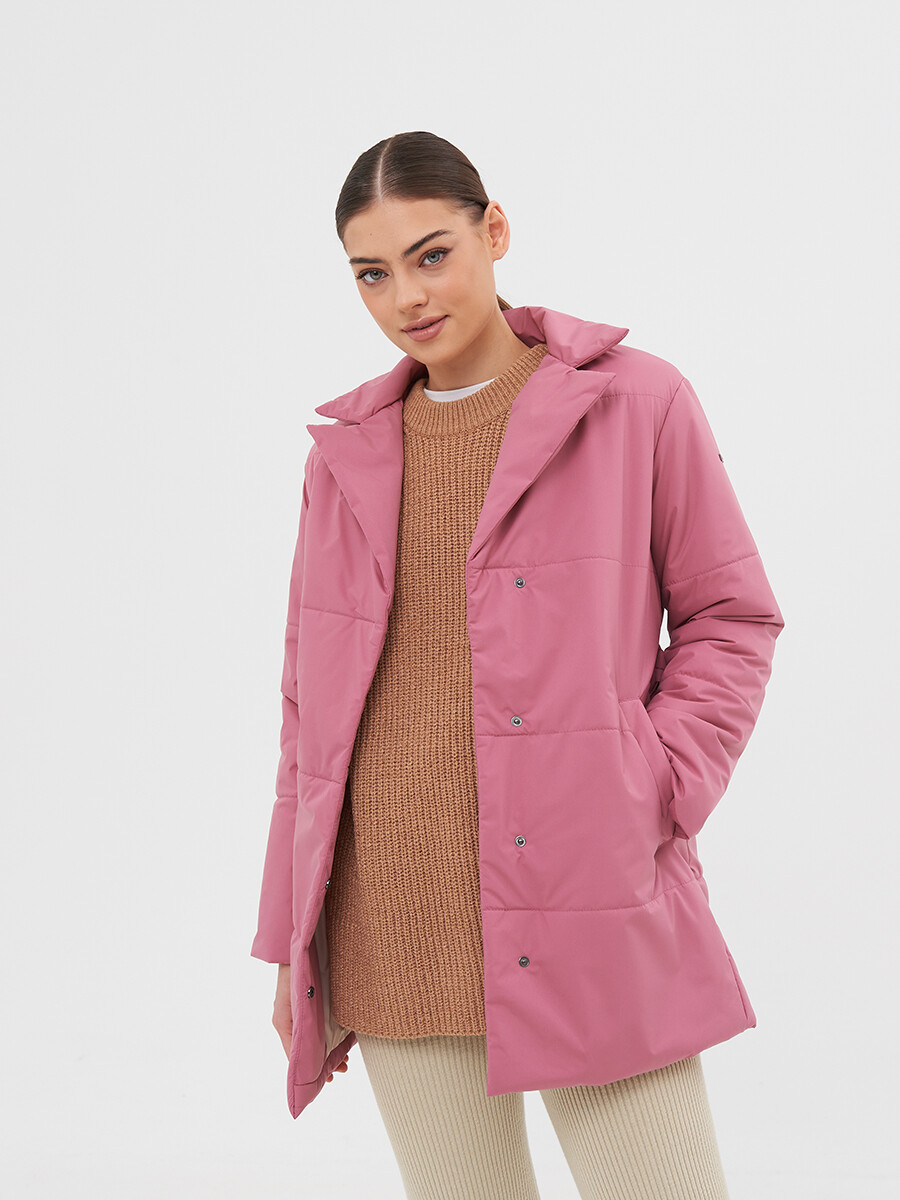 Пальто LAB FASHION, размер 42, цвет розовый 02077599 однобортное - фото 3