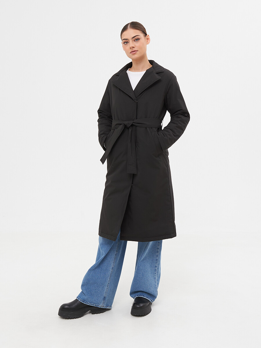 Пальто LAB FASHION, размер 42, цвет черный 02077608 двубортные - фото 2
