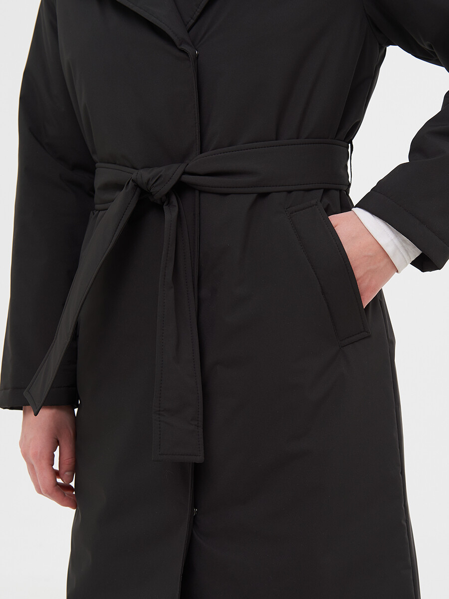 Пальто LAB FASHION, размер 42, цвет черный 02077608 двубортные - фото 6