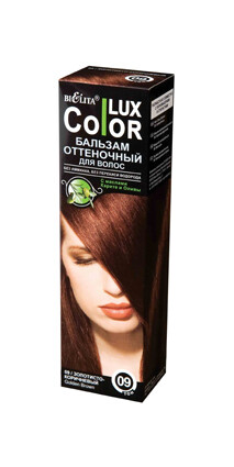 

Lux color бальзам оттеночный для волос тон №09, золотисто-коричневый 100 мл