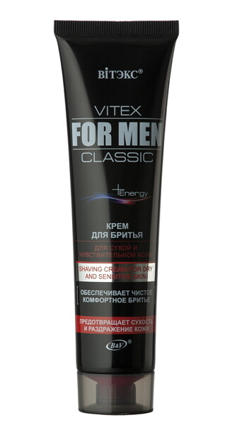 Крем для бритья для сухой и чувствительной кожи new 100 мл. (витекс) kerasys шампунь лечение кожи головы для мужчин 550 мл