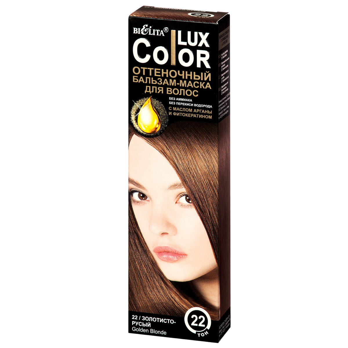 Lux color бальзам оттеночный для волос тон №22 золотисто-русый 100 мл