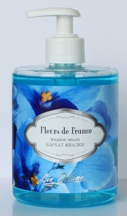 Жидкое мыло бархат фиалки 500 г. (liv delano) мыло жидкое с ароматом персика 5л