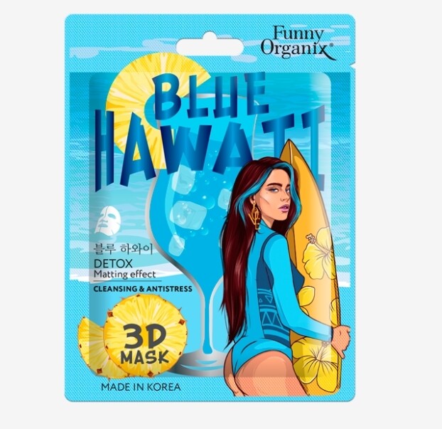 

Маска-3d для лица с детокс-эффектом blue hawaii 23г