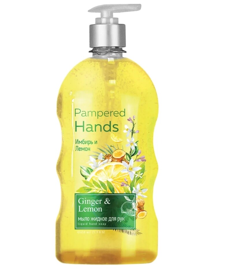 Мыло жидкое для рук имбирь и лимон 650г, Фабрика Ромакс