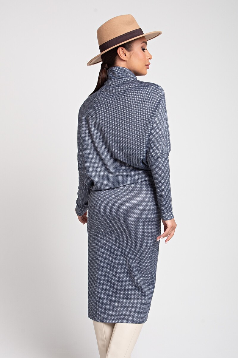 Платье SEZONI, размер 46, цвет серый 02103242 - фото 4