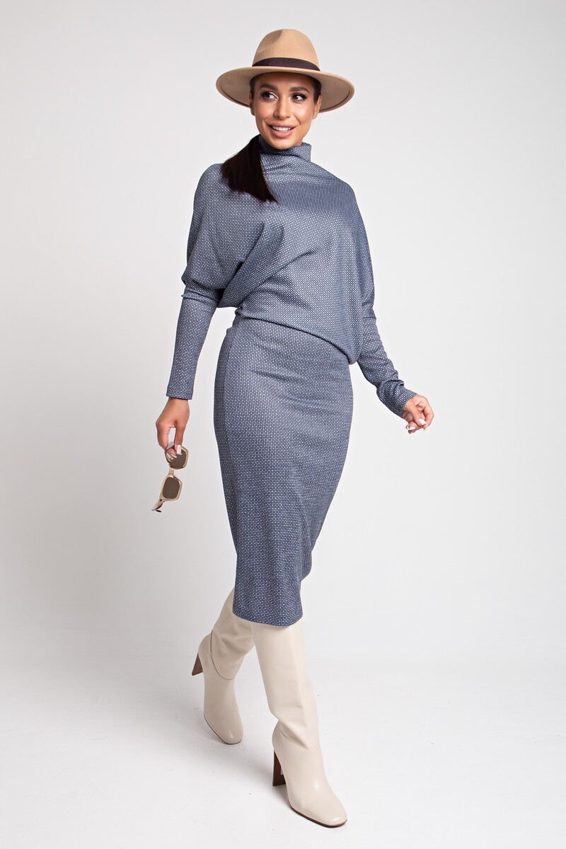 Платье SEZONI, размер 46, цвет серый 02103242 - фото 2
