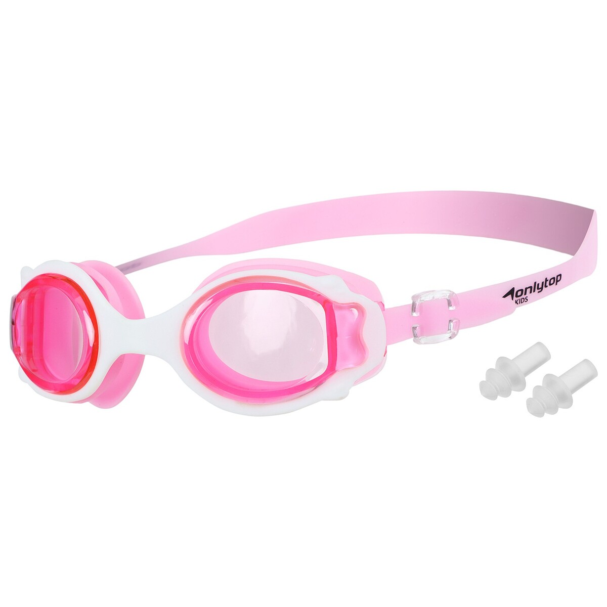 Очки для плавания детские onlytop, беруши, цвет розовый очки для плавания atemi n8501 бел красн