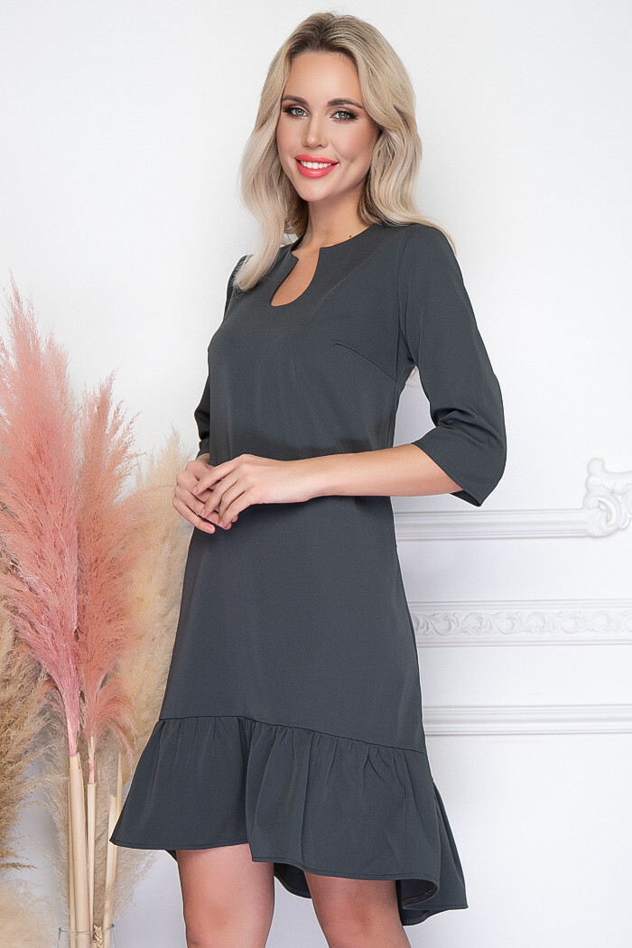 Платье BELLOVERA, размер 44, цвет серый 02107216 - фото 2