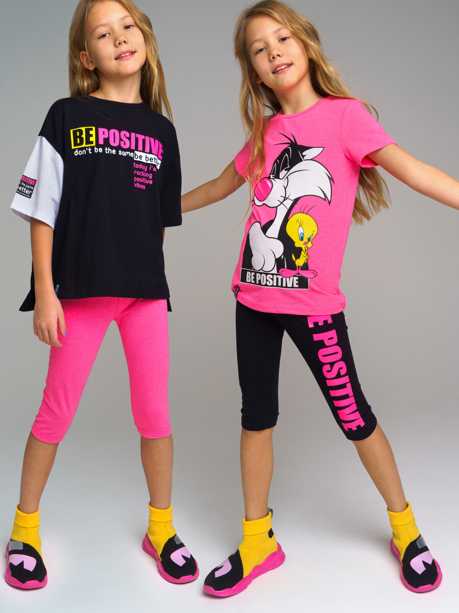 

Брюки трикотажные, Розовый;черный;фуксия