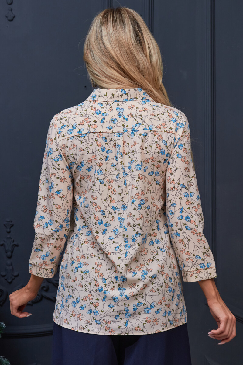 Блузка Lila classic style, размер 46, цвет бежевый 02123166 - фото 5