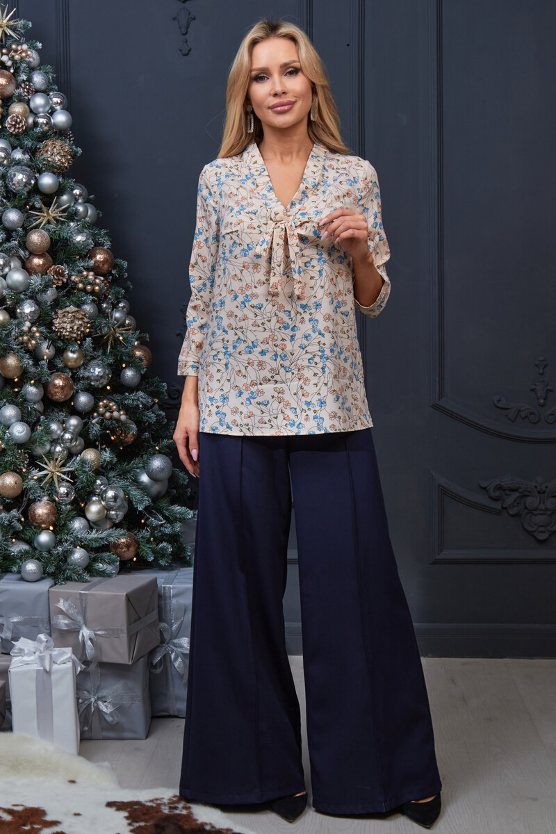 Блузка Lila classic style, размер 46, цвет бежевый 02123166 - фото 2