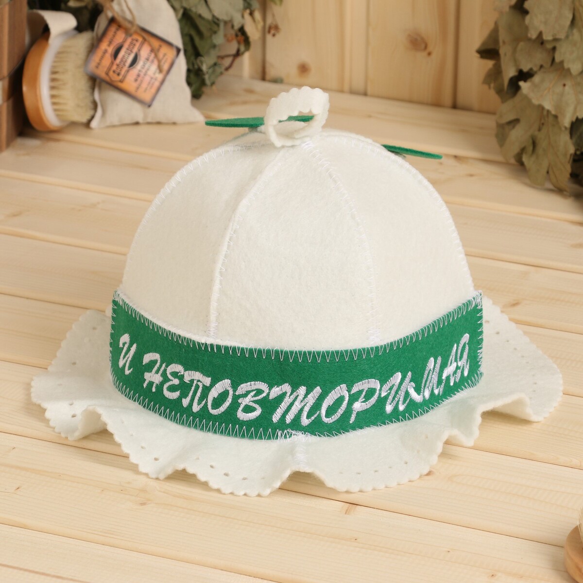 Набор для шапка коврик No brand, цвет белый 02124676 - фото 6