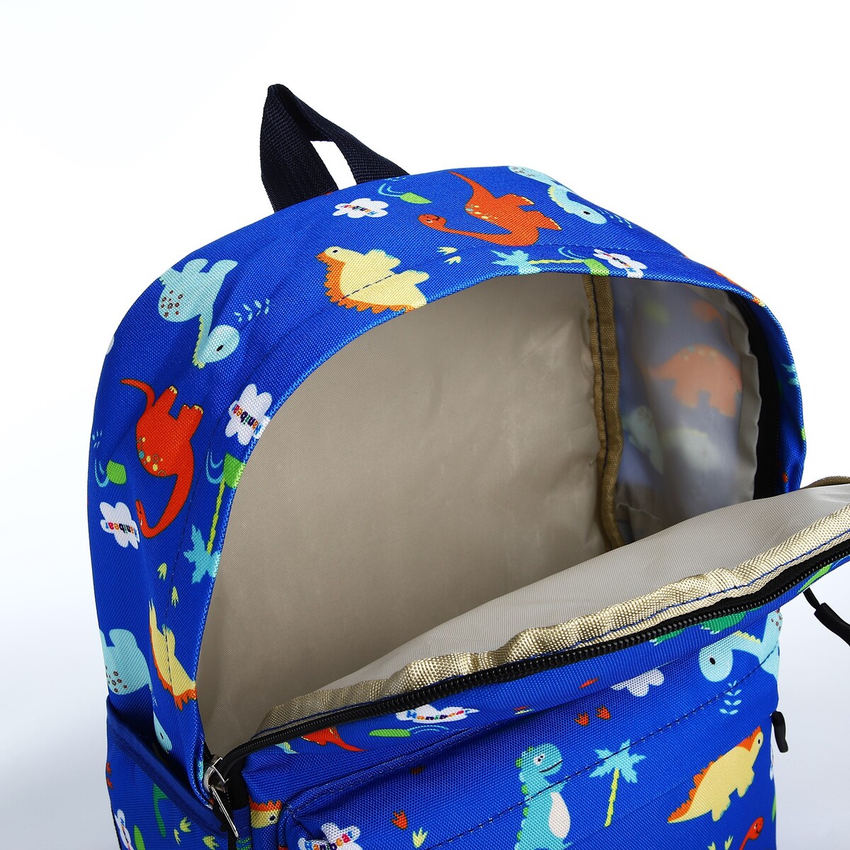 фото Рюкзак на молнии, наружный карман, цвет голубой no brand