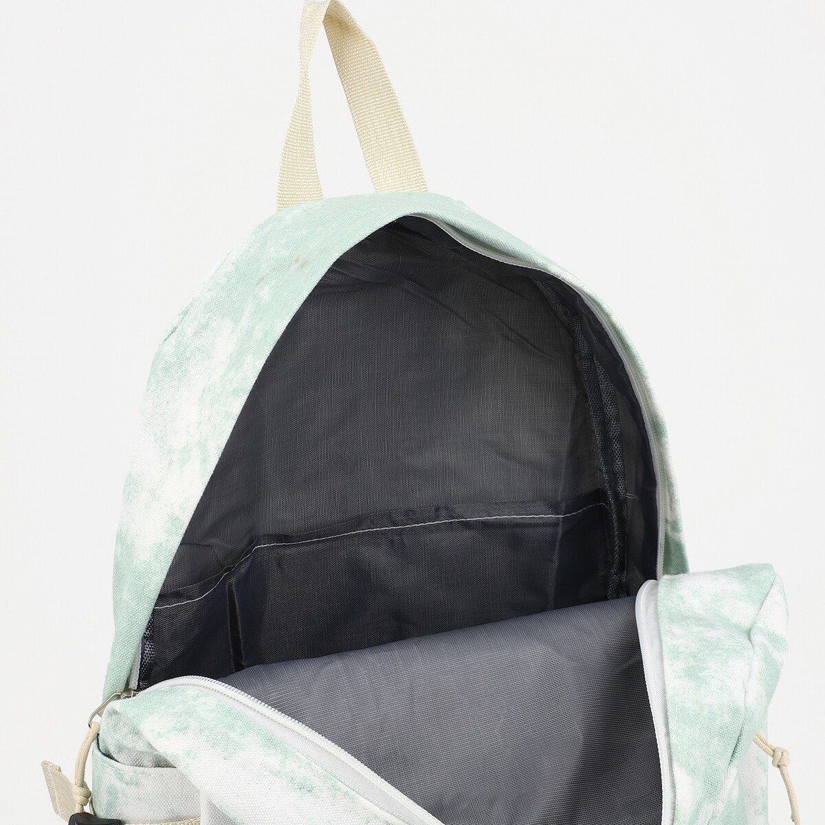 фото Рюкзак на молнии, наружный карман, цвет зеленый no brand