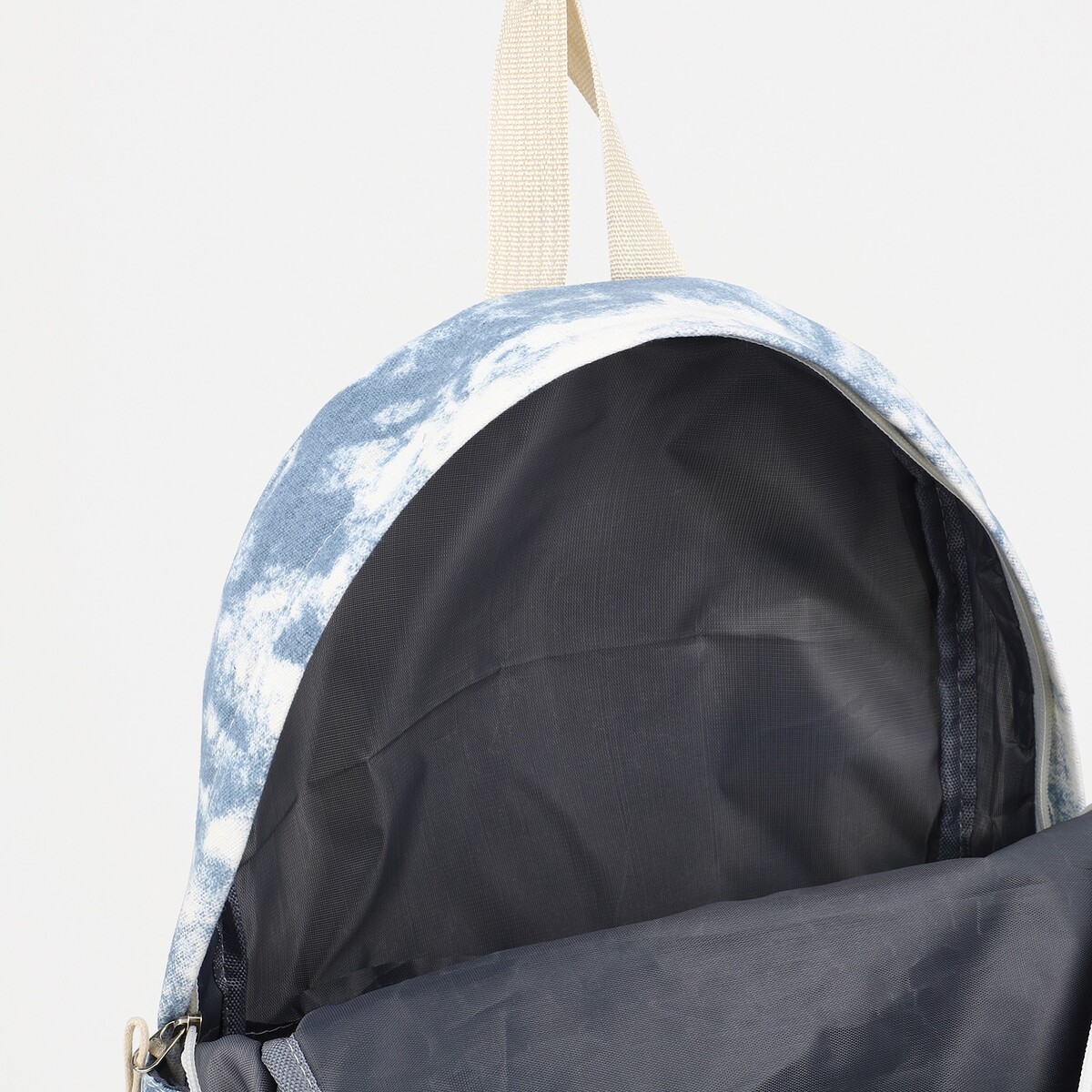 фото Рюкзак на молнии, наружный карман, цвет голубой no brand