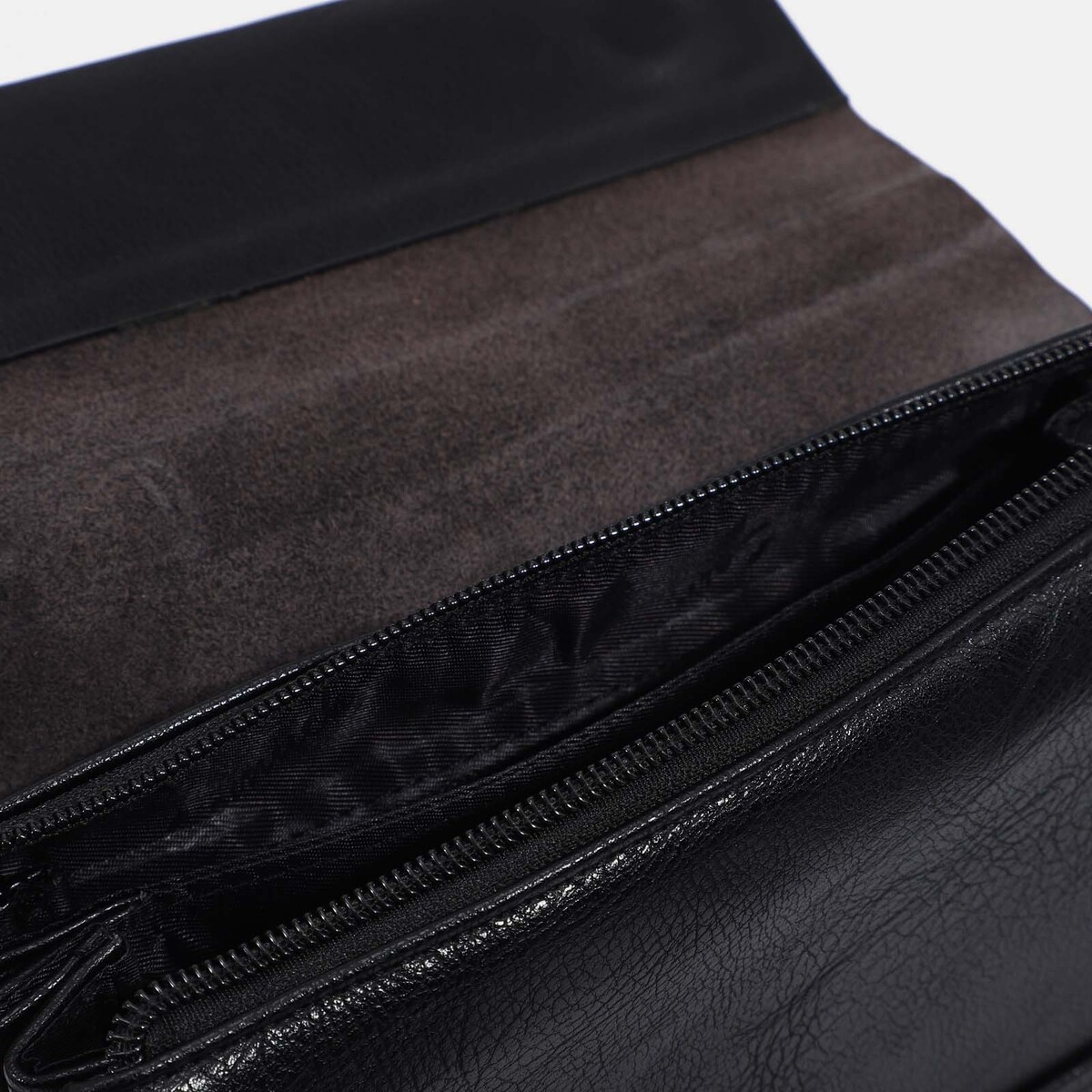 Клатч на молнии, наружный карман, цвет чёрный No brand, размер маленький 02144062 - фото 6