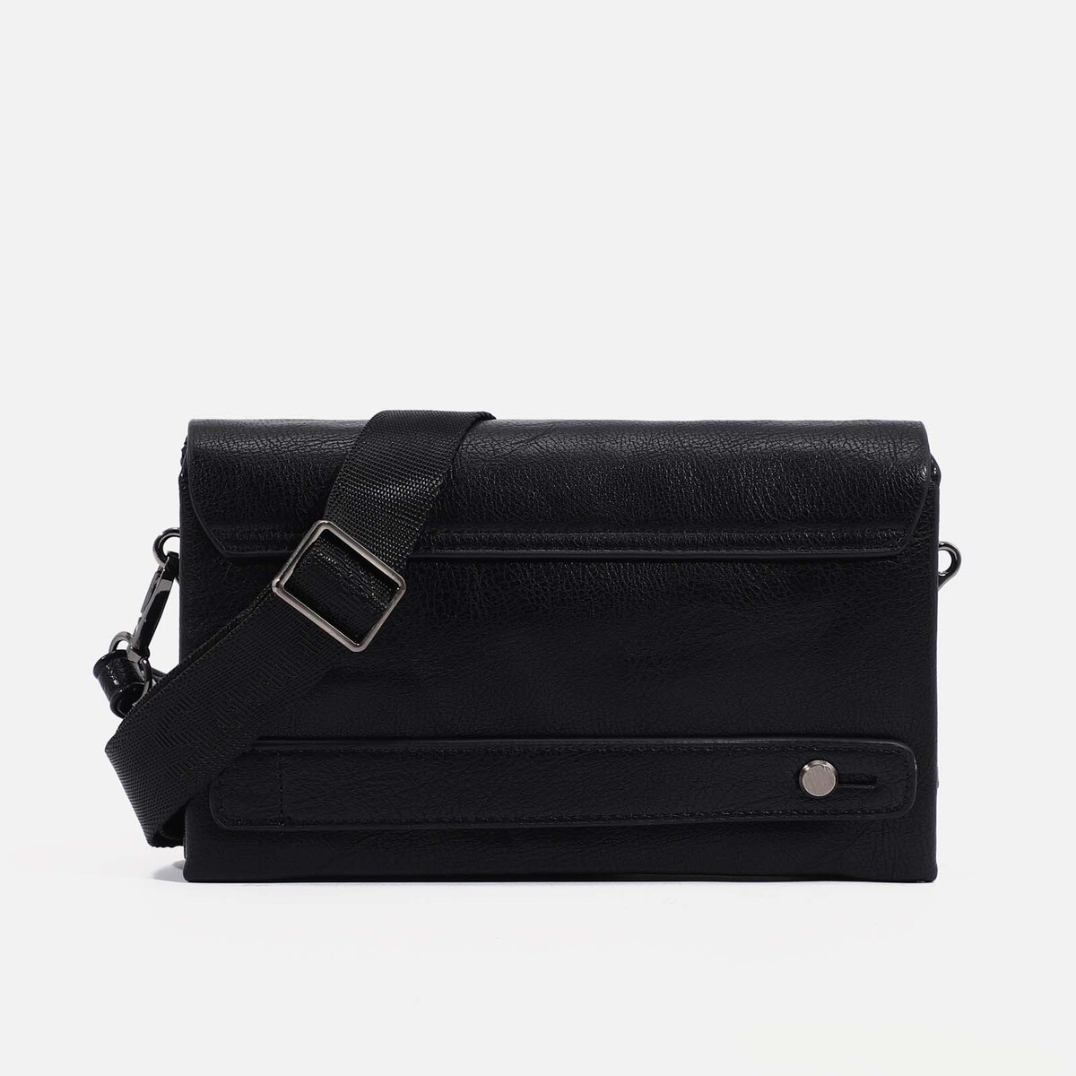 Клатч на молнии, наружный карман, цвет чёрный No brand, размер маленький 02144062 - фото 3