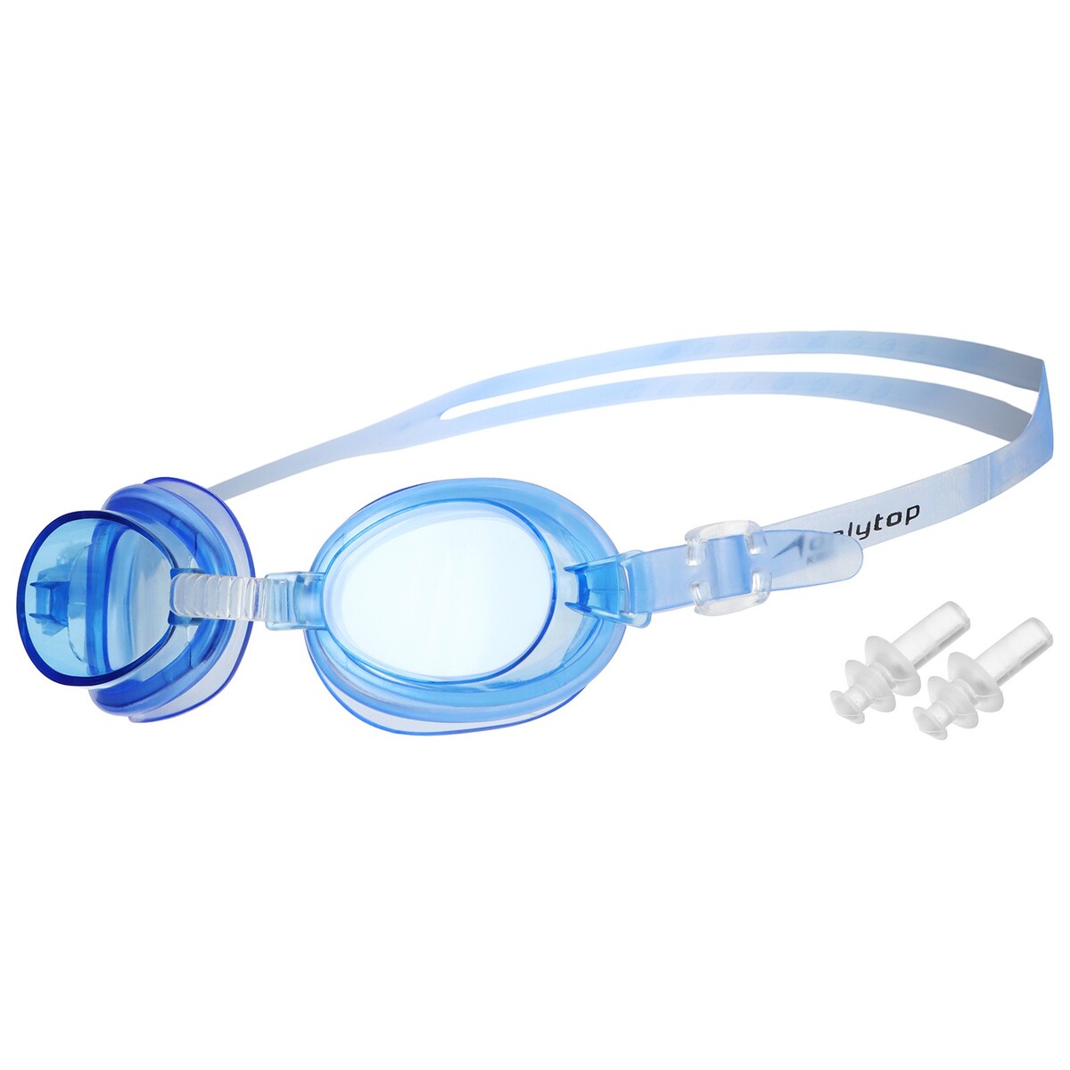 Очки для плавания детские onlytop, беруши, цвет синий очки для плавания дельфин беруши детские голубой