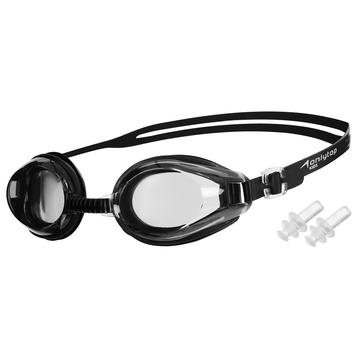 Очки для плавания onlytop, беруши, цвет черный очки для плавания детские onlytop беруши цвет розовый