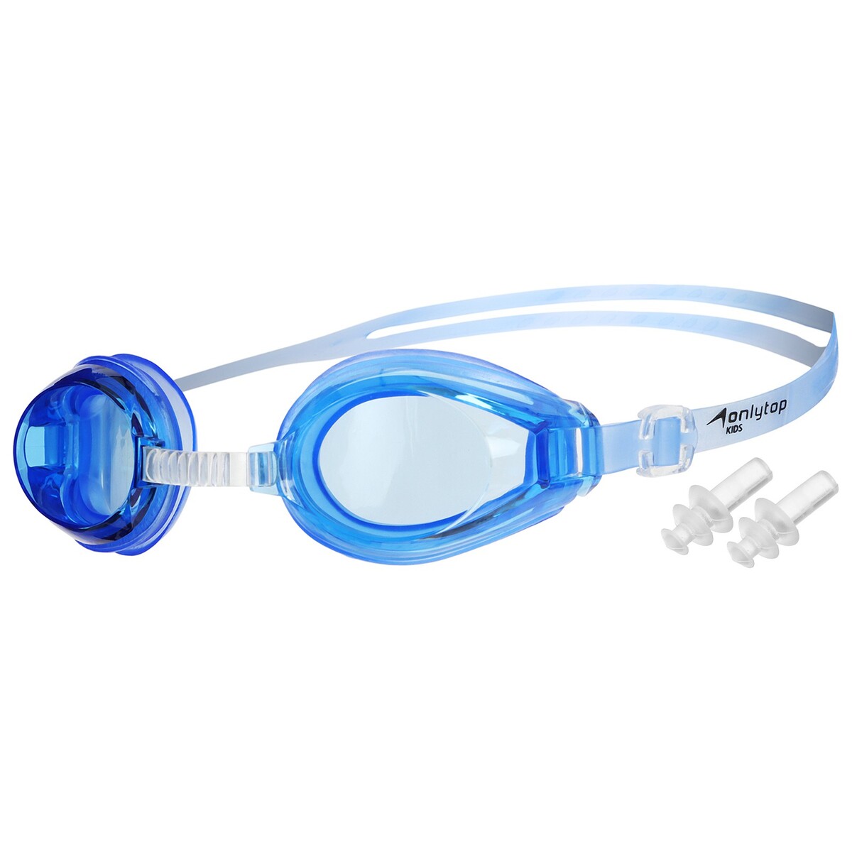 Очки для плавания onlytop, беруши, цвет синий очки для плавания onlytop беруши синий