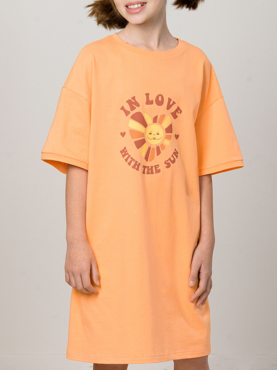 Ночная сорочка Pelican, размер рост 116 см, цвет оранжевый 02163634 - фото 1