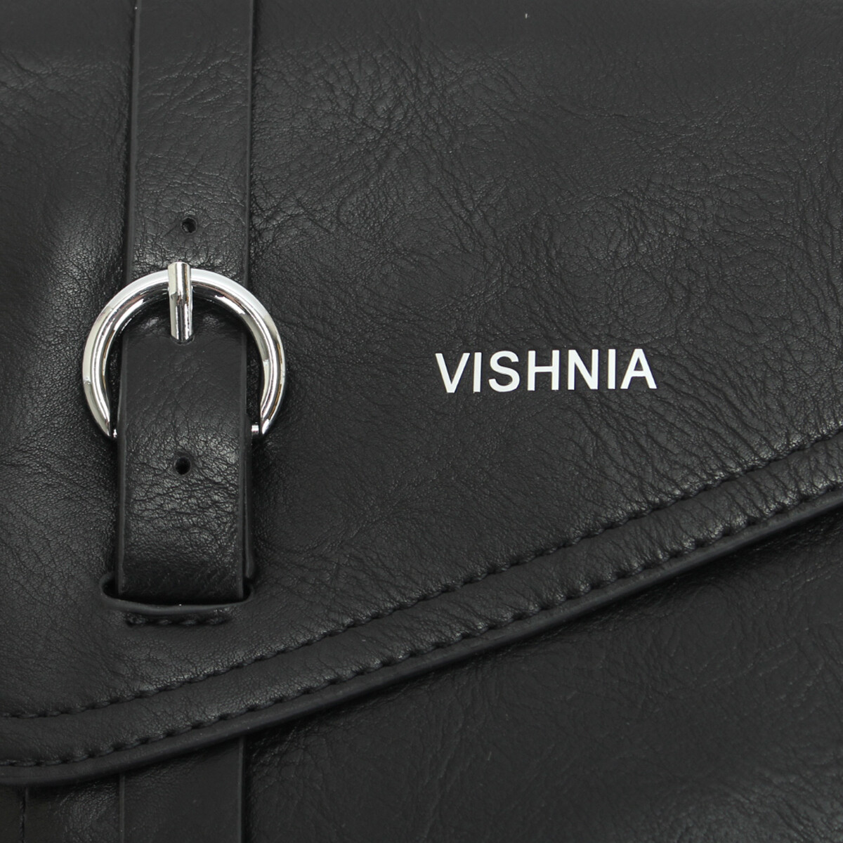 Сумка Vishnia, цвет черный, размер маленький 02181956 седло - фото 4