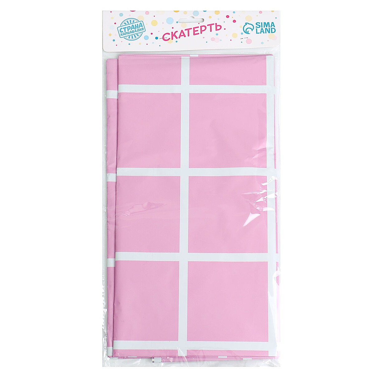 фото Скатерть в клетку 137 × 183 см, розовая страна карнавалия