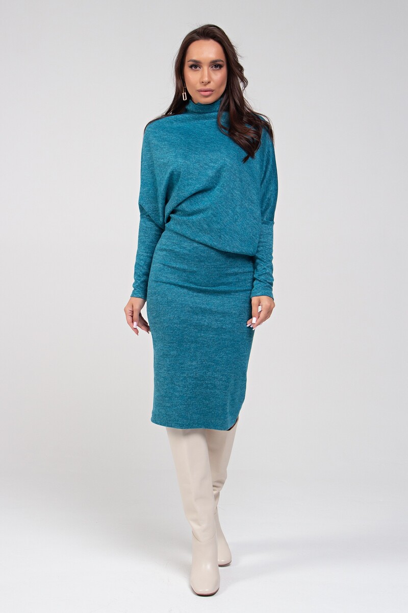 Платье SEZONI, размер 44, цвет бирюзовый 02191487 - фото 3