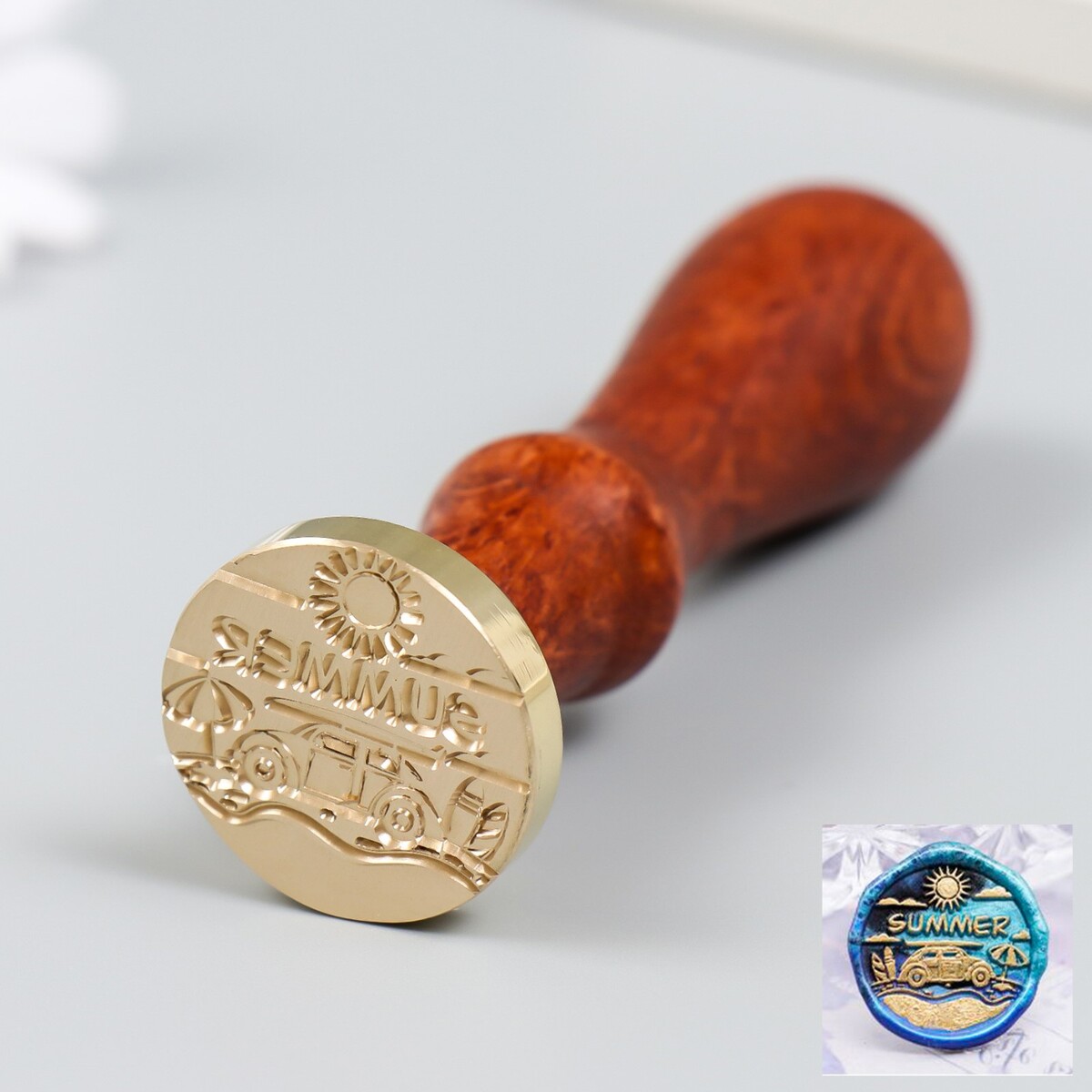 

Печать для сургуча с деревянной ручкой