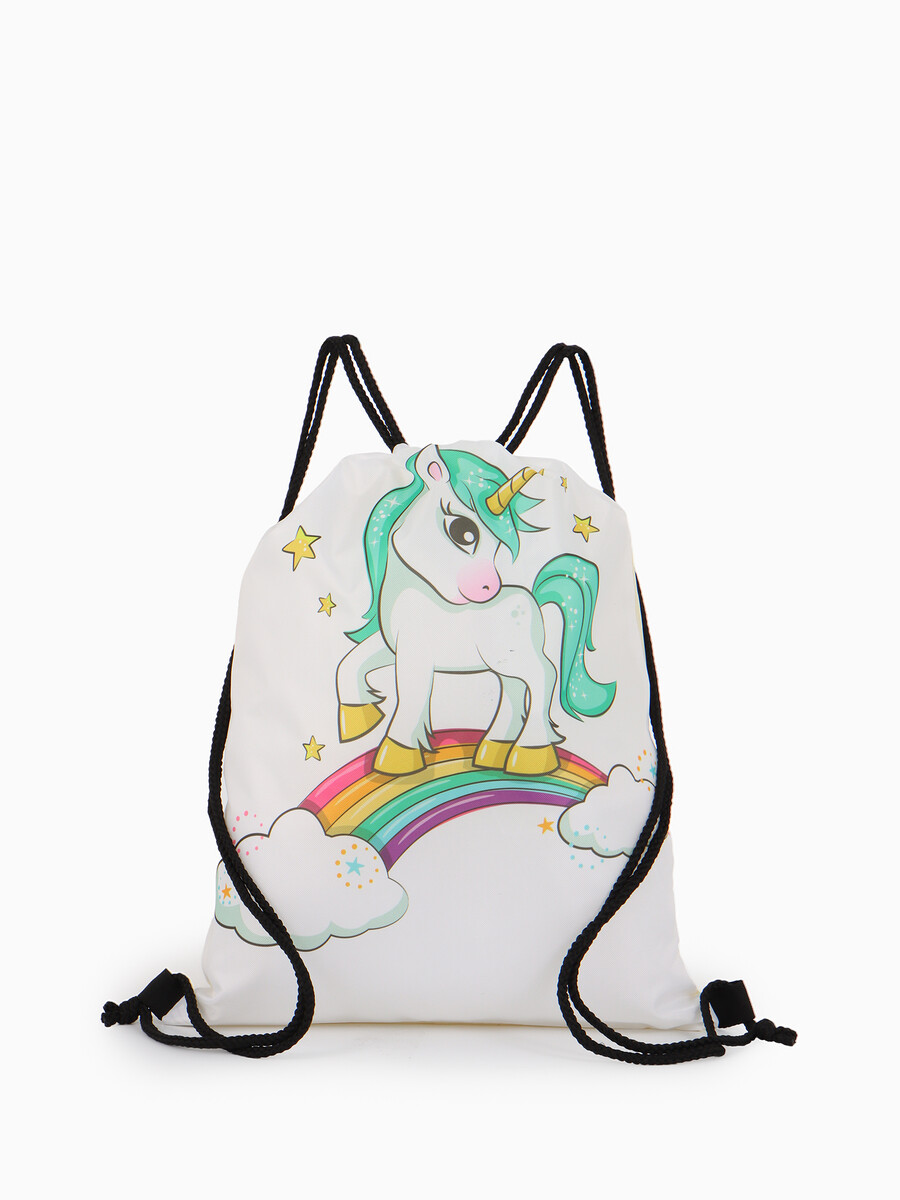 

Мешок для обуви на шнурке, с принтом, размер 32×0.5×40 см, белый/разноцветный, Разноцветный;белый