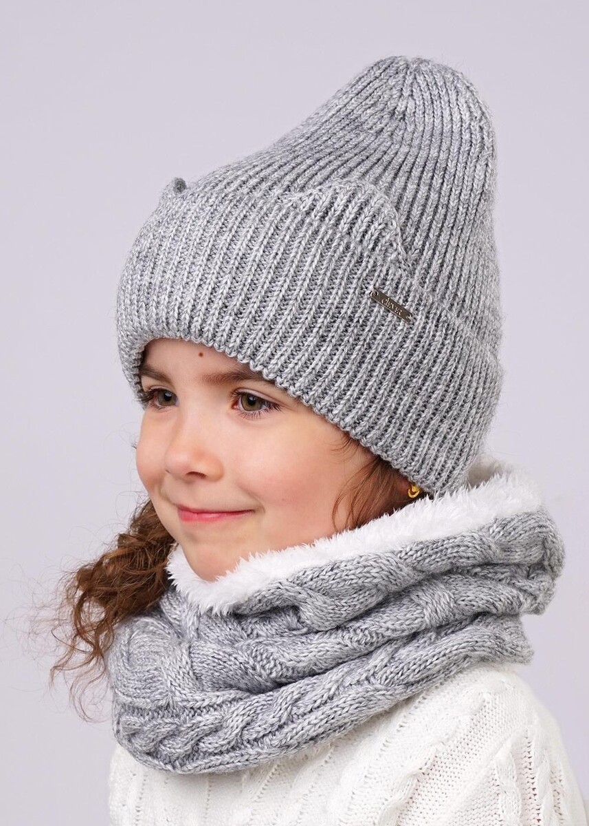 

Шапка, Серый;меланж св.серый