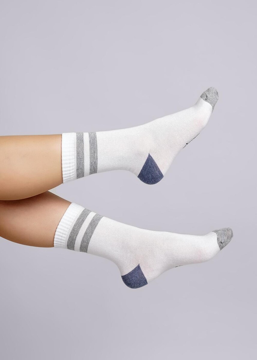 Носки женские высокие полиамидные носки в крупный горошек