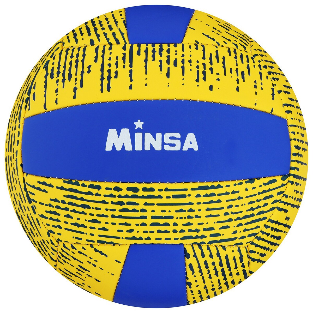 фото Мяч волейбольный minsa, pu, машинная сшивка, 18 панелей, р. 5
