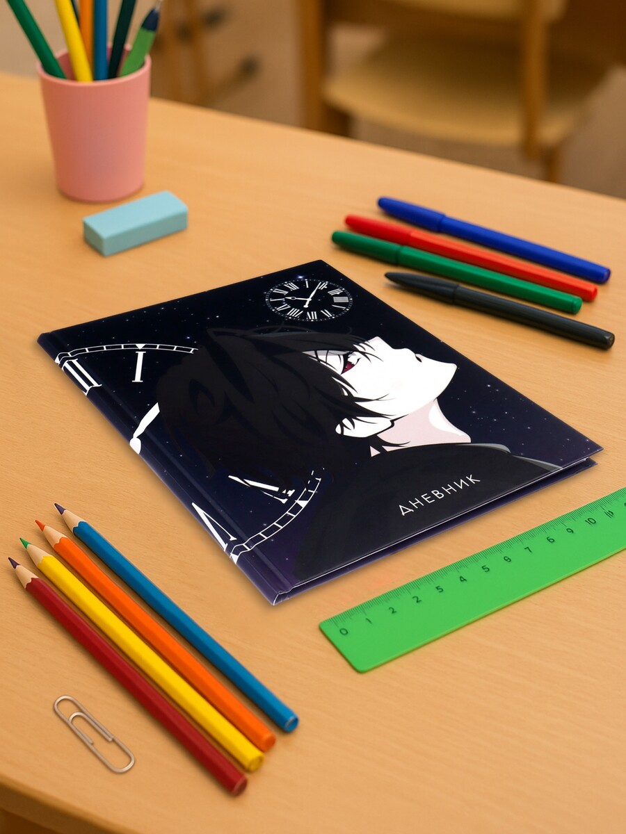 

Дневник школьный для 1-4 классов,, Черный;разноцветный