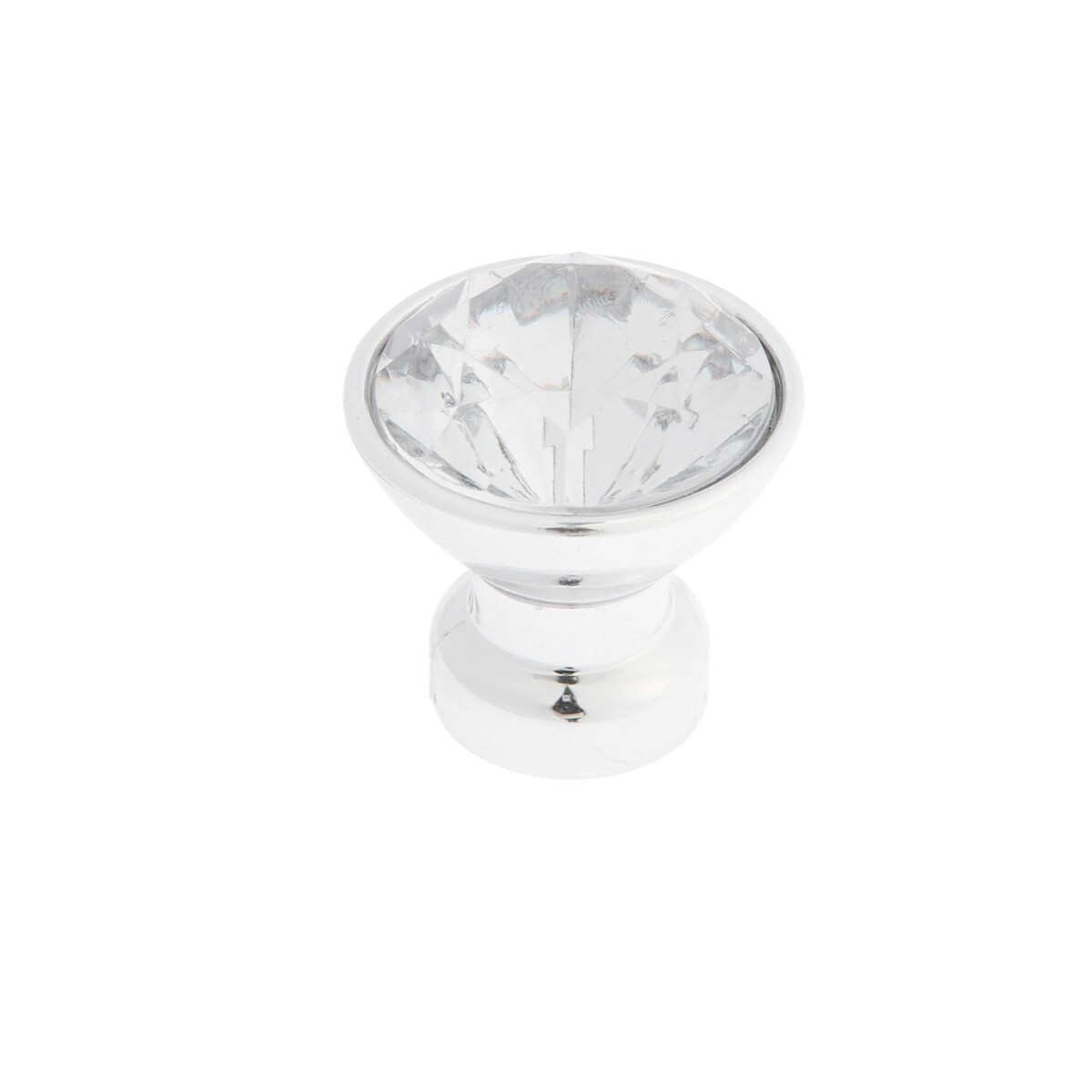Ручка-кнопка cappio, d=28 мм, цвет хром ручка купе мебельная trodos zy 108 хром серебро 303249