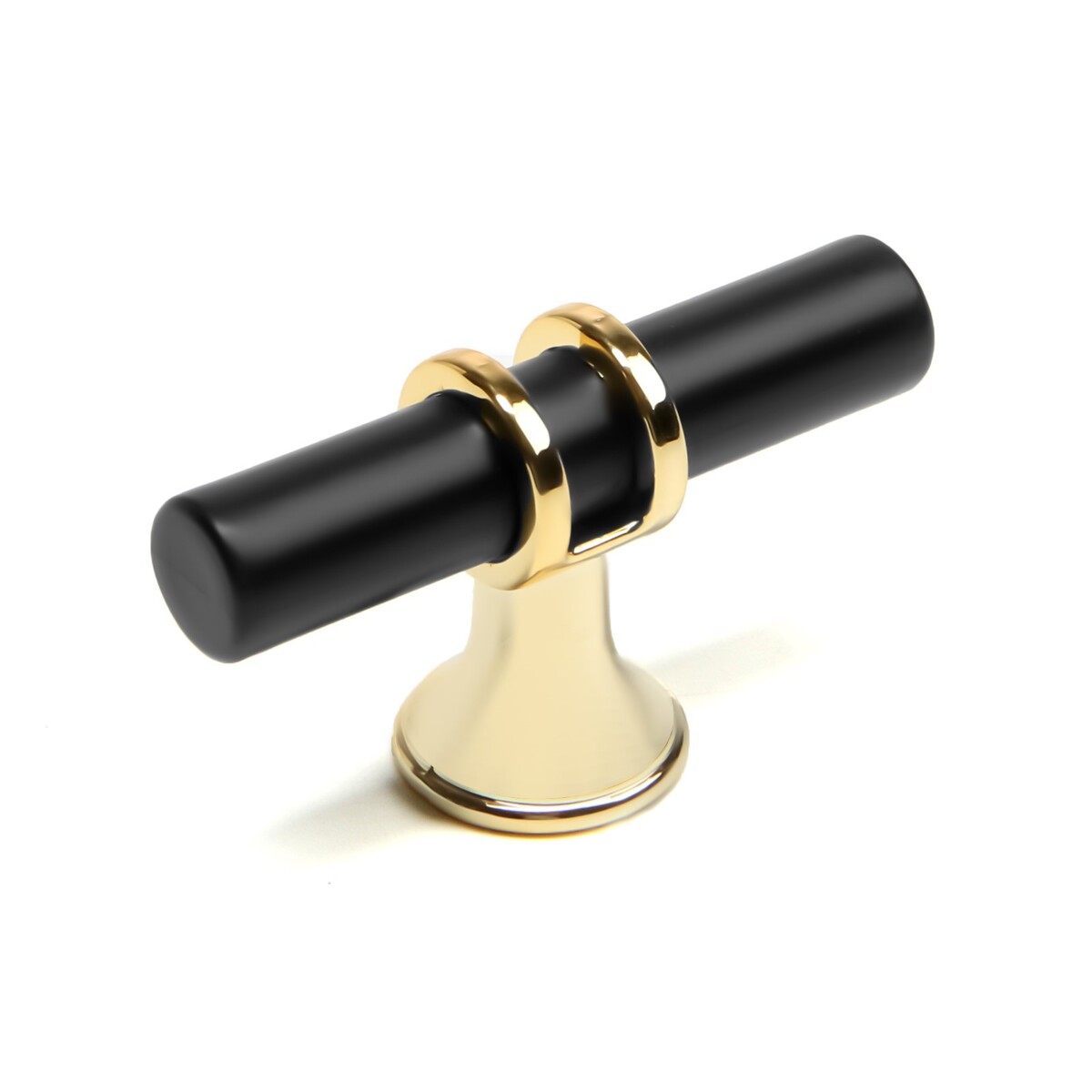 Ручка-кнопка cappio, d=12 мм, пластик, цвет золото/черный ручка кнопка cappio d 44 мм h 20 мм латунь золото