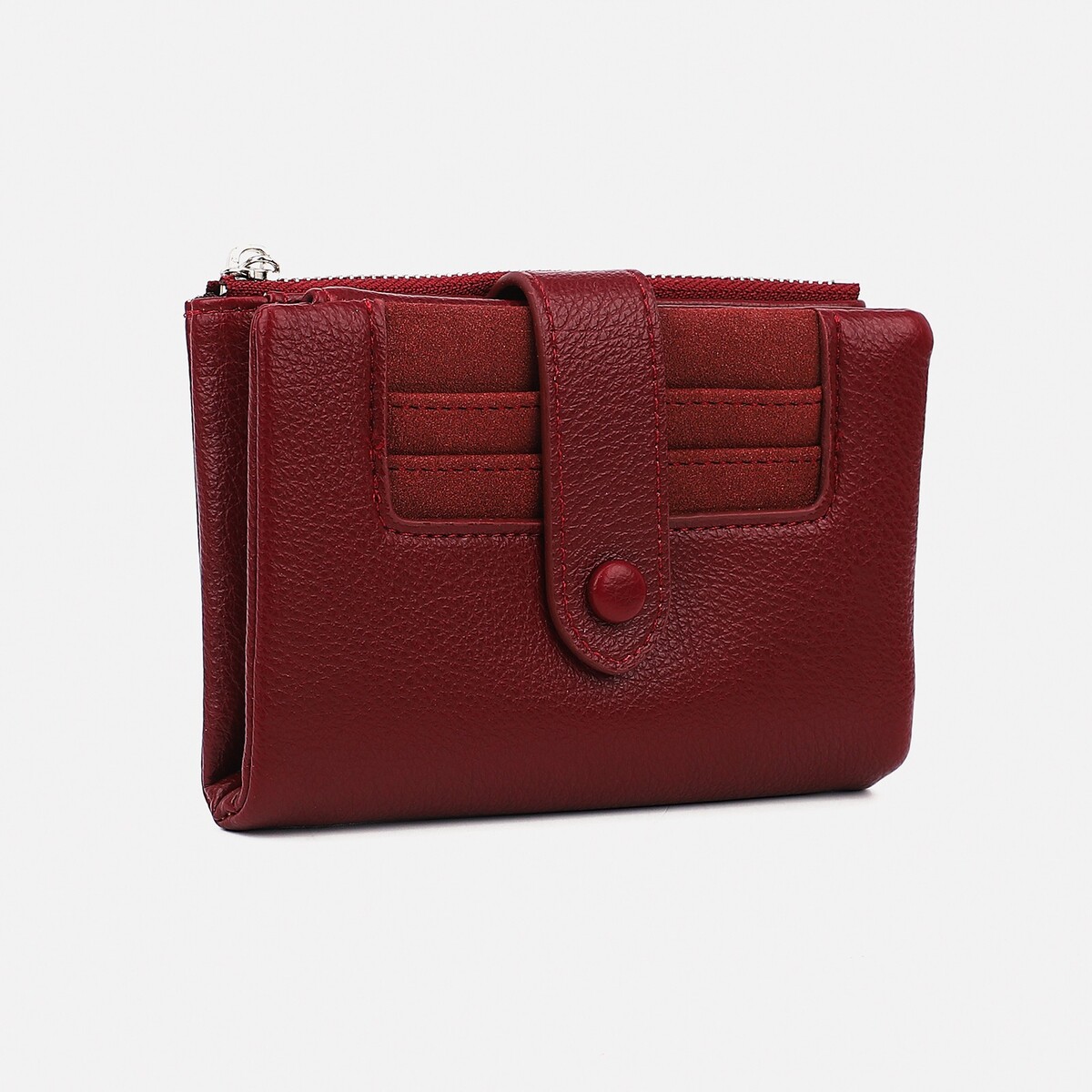 

Кошелёк на кнопке, цвет бордовый