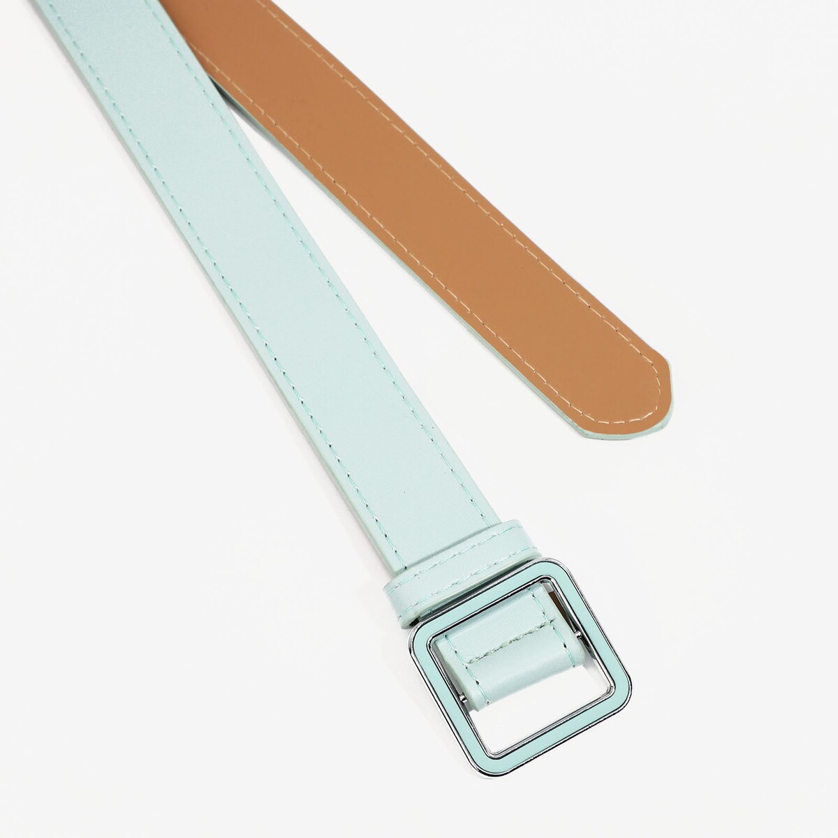 фото Ремень женский, ширина 3 см, пряжка металл, цвет мятный no brand