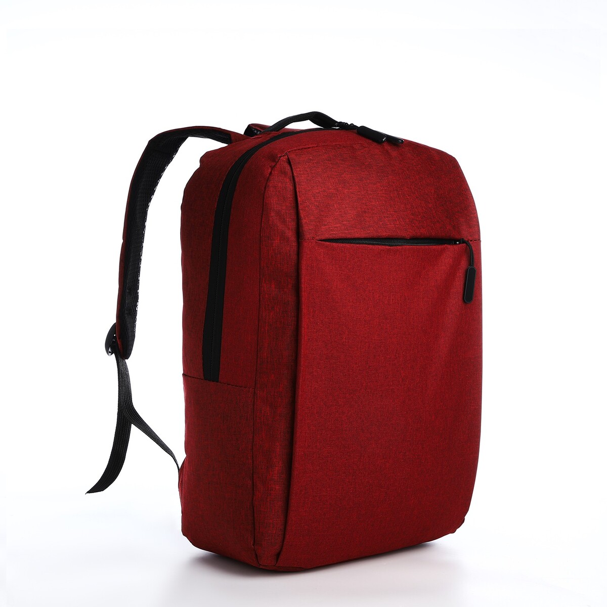 Рюкзак молодежный из текстиля, наружный карман, цвет красный рюкзак молодежный из текстиля на молнии наружный карман пенал белый