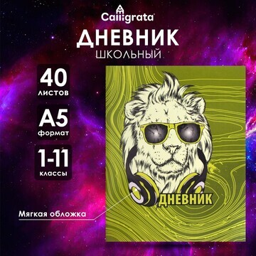 Дневник в мягкой обложке, для 1-11 класс