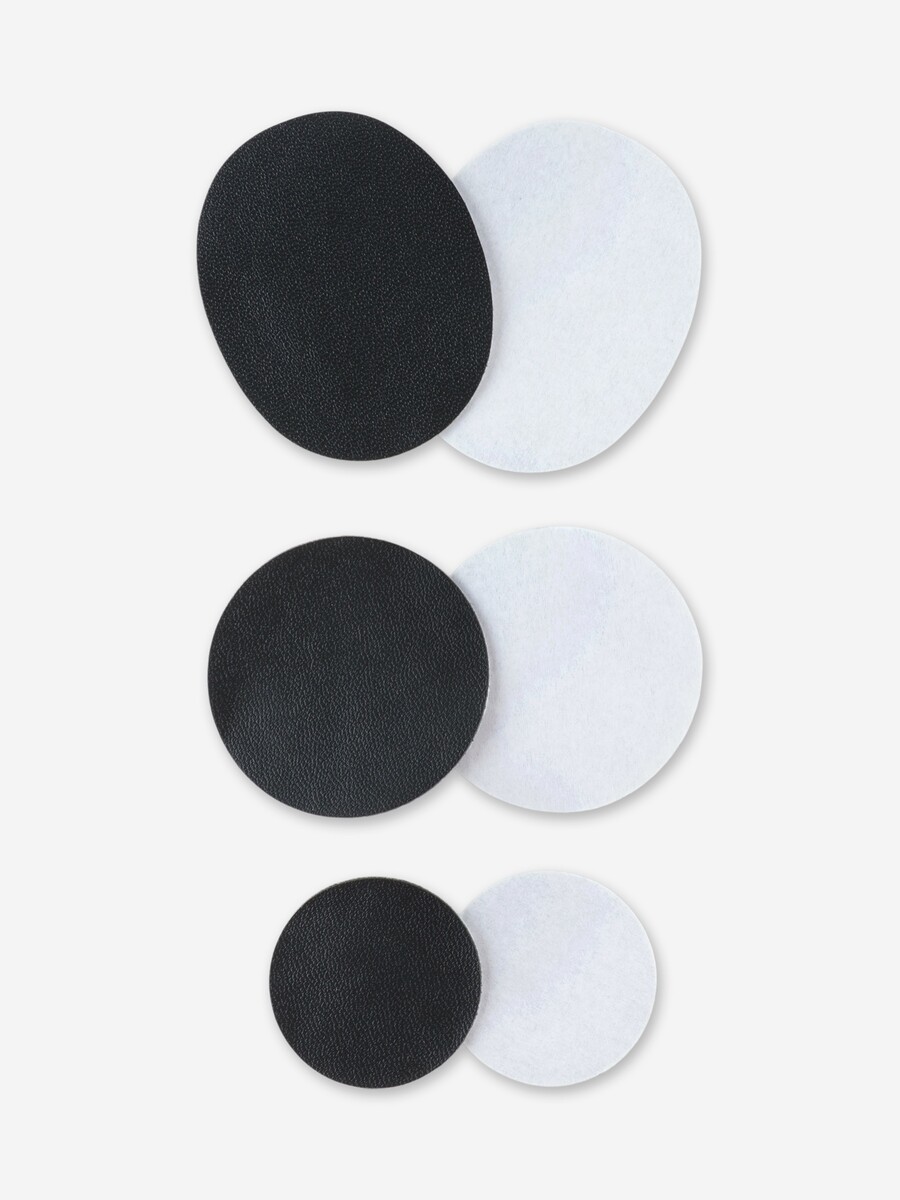 

Заплатки для обуви, 6 шт., с клеевым слоем, кожзам, черные, Черный