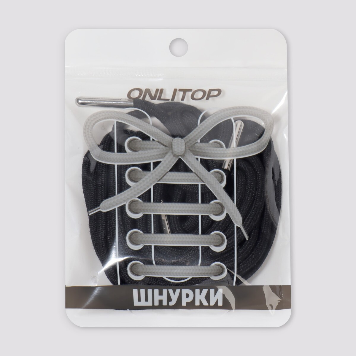 Шнурки для обуви, кевларовые, пара, круглые, d=4 мм, 230 см, черные ONLITOP 02305191 Черный  Фото 5