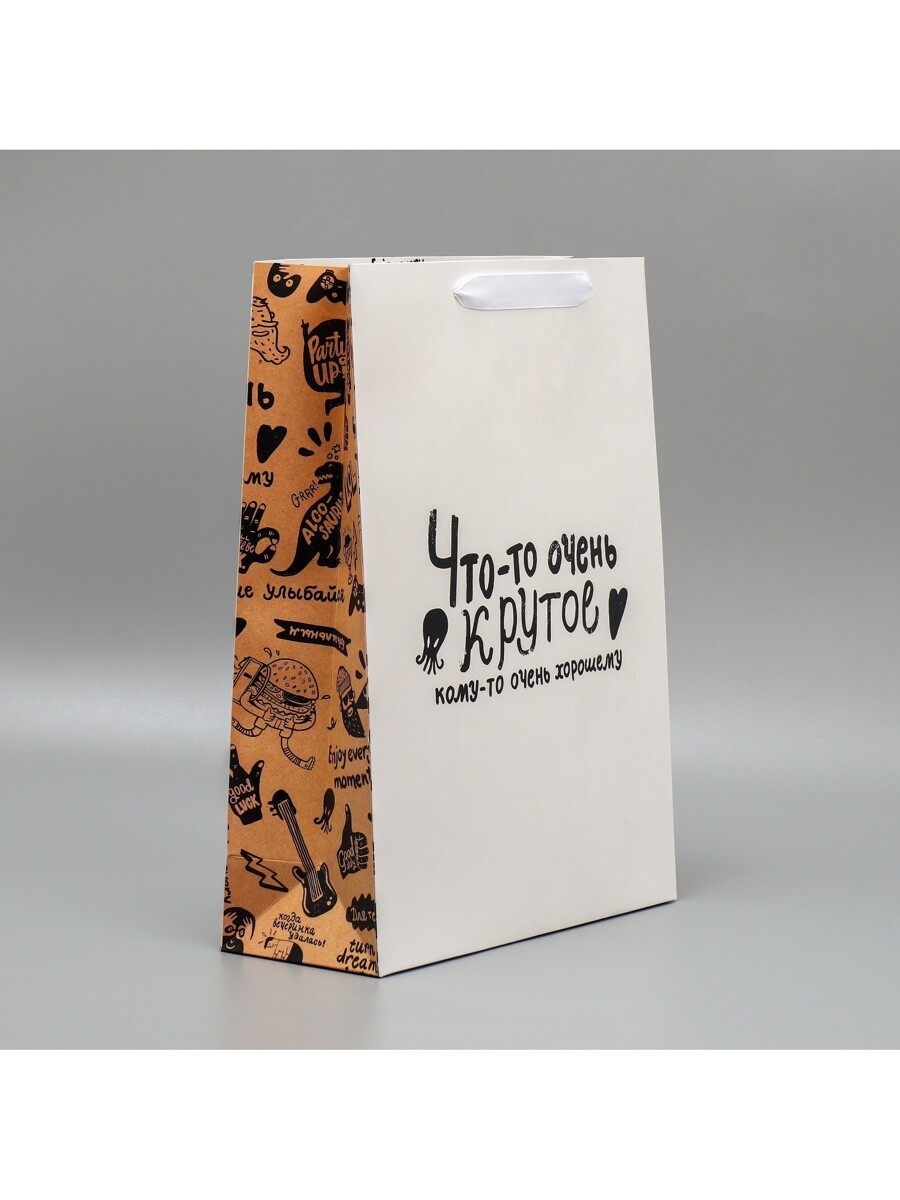 

Пакет подарочный ламинированный двухсторонний, упаковка,, Белый