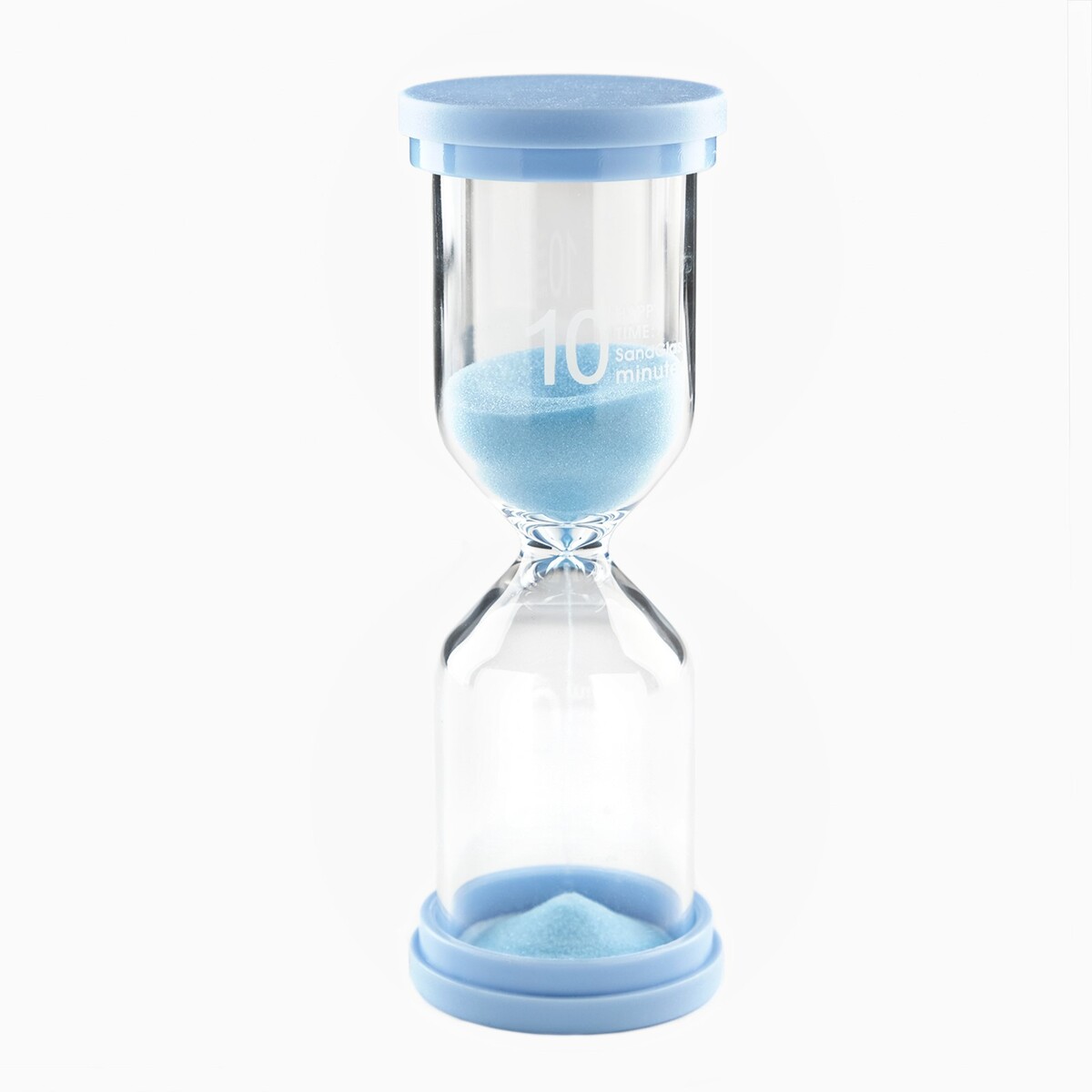 

Песочные часы happy time, на 10 минут, 4 х 11 см, голубые