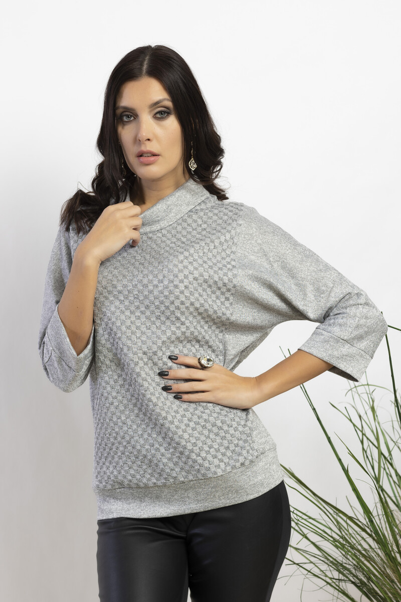 Блуза AhaLodensa, размер 48, цвет серый 02320708 - фото 2