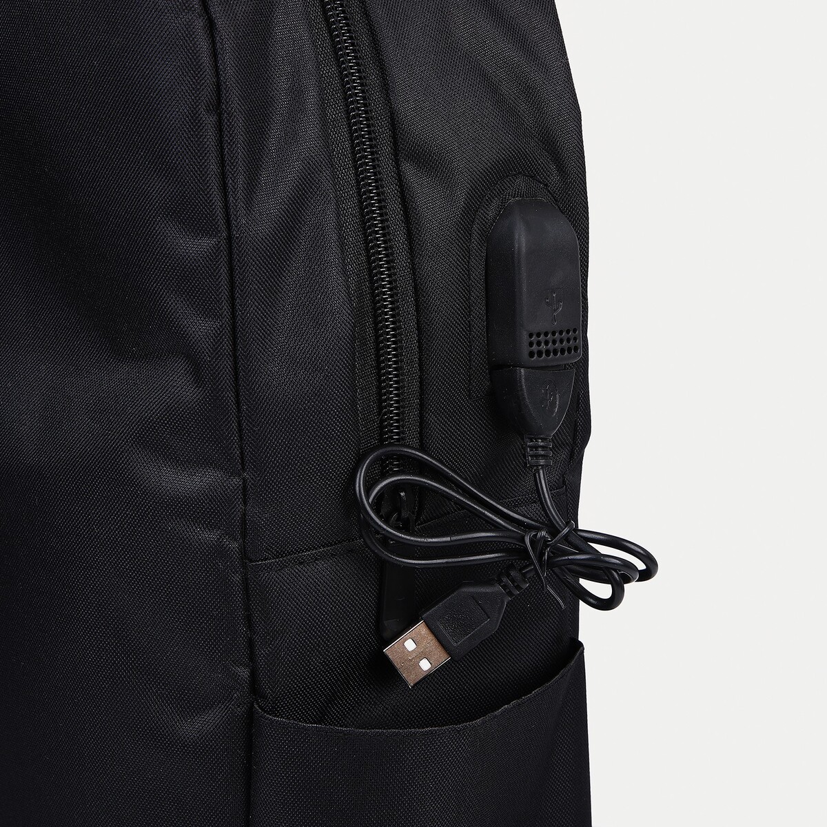 Рюкзак мега, 30*12*41 см, отд на молнии, usb, набор сумка, косметичка, черный No brand 02351197 - фото 6