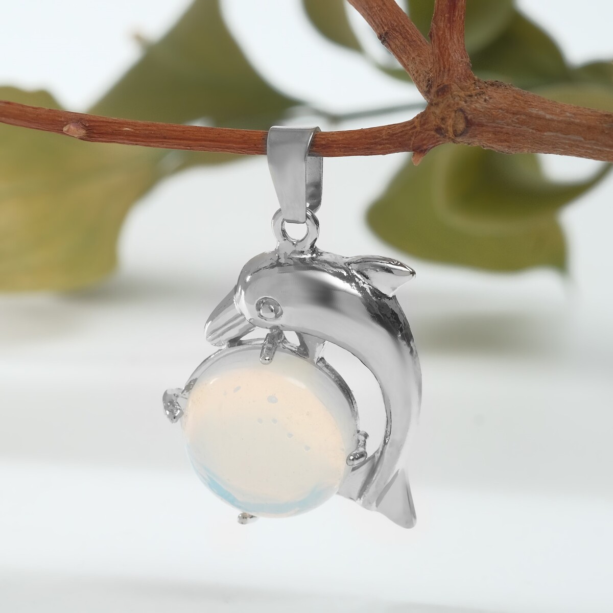 

Подвеска дельфин, Голубой;белый