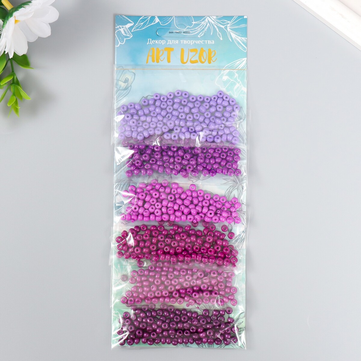 

Бисер круглый 6/0, Разноцветный