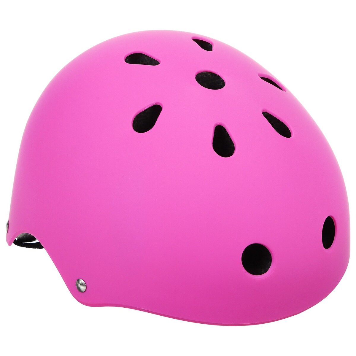 Шлем защитный детский, с регулировкой, обхват 55 см, цвет розовый, ONLYTOP